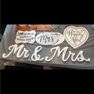 Hobby Lobby mixed White Wedding Signs Set